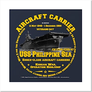 USS Philippine Sea CV-47 aircraft carrier Posters and Art